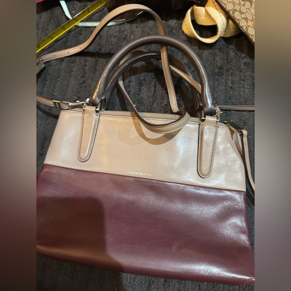 Coach Leather Satchel - two purple shades